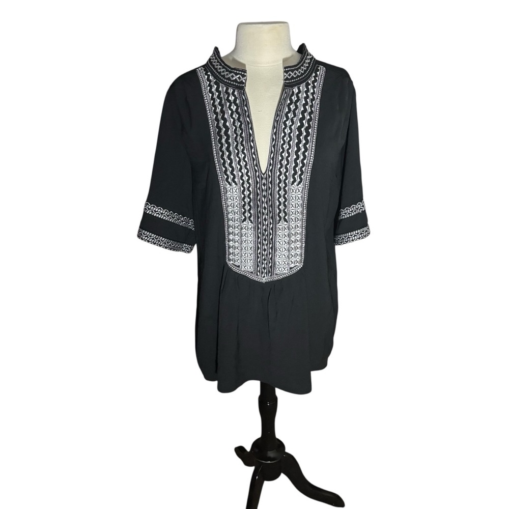 Black Embroidered Women's Tunic
